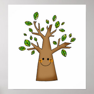 Póster árbol lindo