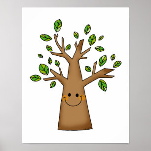 Póster árbol lindo