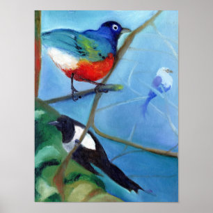 Póster Árbol lleno de aves 2012