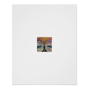 Póster Árbol Mente Océano Amanecer Chakra
