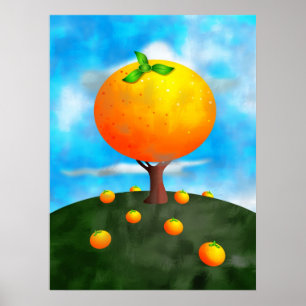Póster Árbol naranja