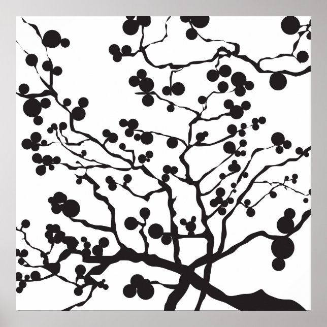 Póster árbol negro (Frente)