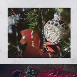 Póster Árbol oscuro retro de Navidad