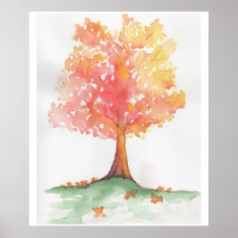 Póster Árbol otoñal