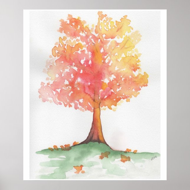 Póster Árbol otoñal (Frente)