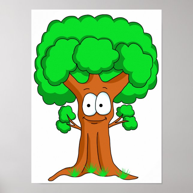 Póster Árbol Personalizado divertido (Frente)