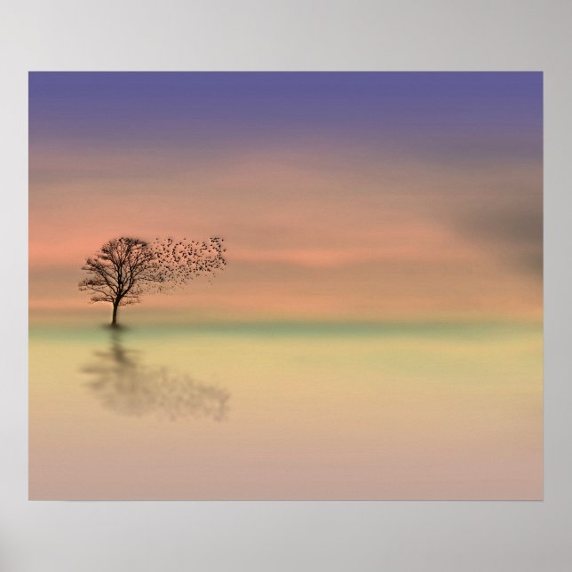 Póster Árbol que sopla en el viento (Frente)