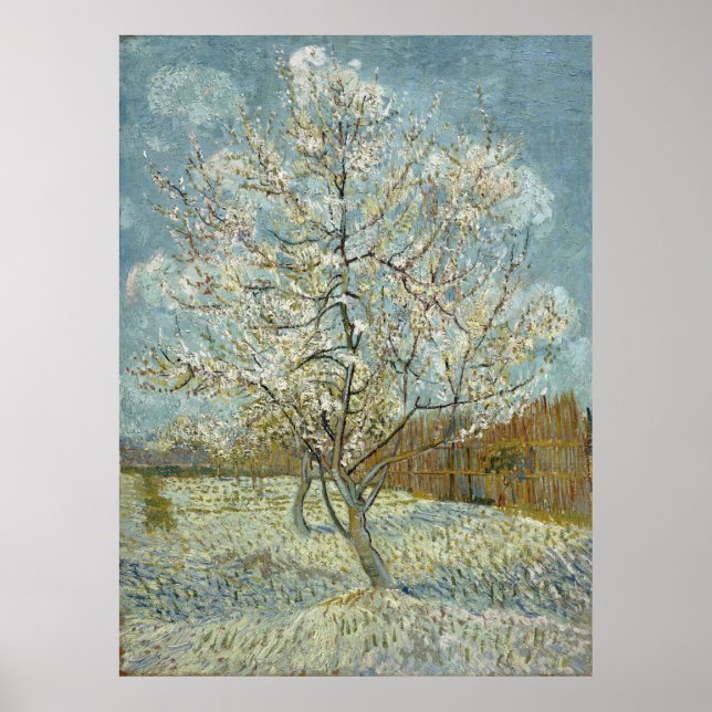 Póster Árbol rosa de Vincent Van Gogh (Frente)