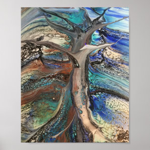 Póster Árbol silvestre abstracto