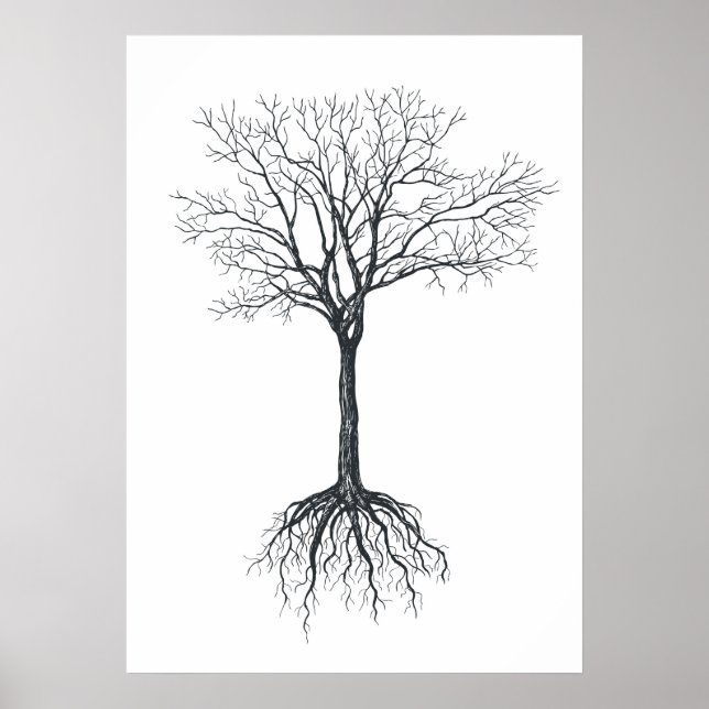 Póster Árbol sin hojas (Frente)
