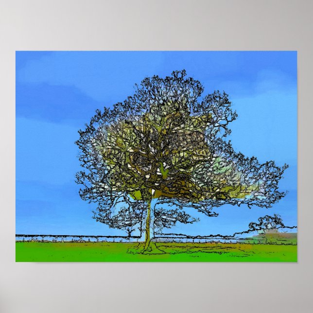PÓSTER ÁRBOL SOLITARIO (Frente)