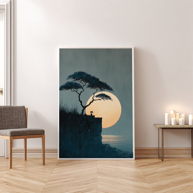 Póster Árbol solitario acantilado Zen Wall Art- Decoració (Subido por el creador)
