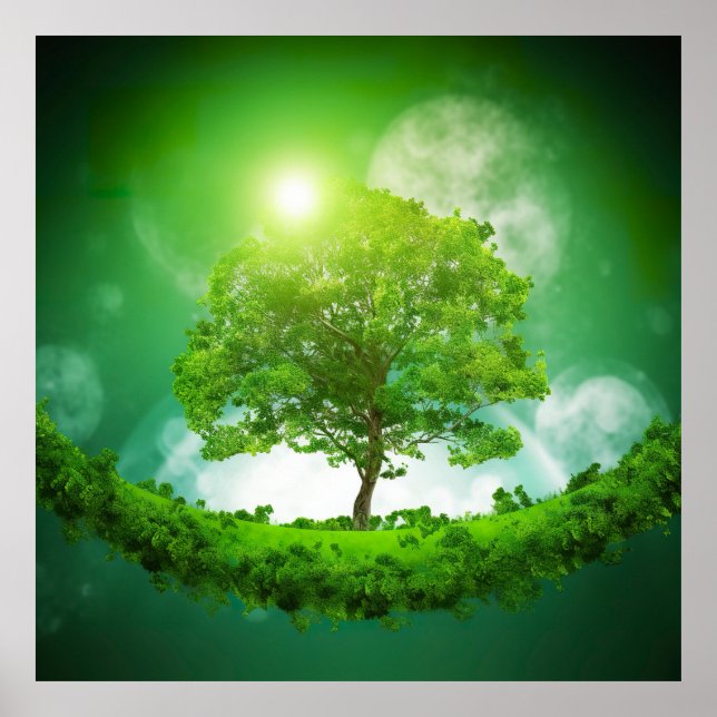 Póster Árbol surrealista (Frente)