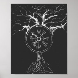 Póster Árbol Vegvisir De La Vida