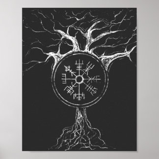 Póster Árbol Vegvisir De La Vida