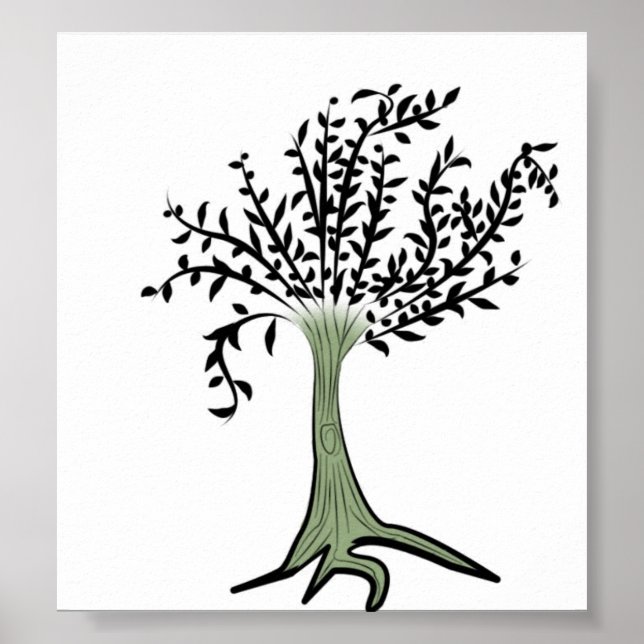 Póster Árbol verde (Frente)