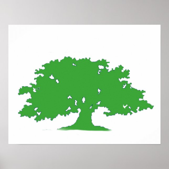 Póster Árbol verde (Frente)