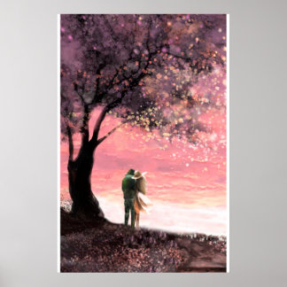 Póster árbol y naturaleza - amor