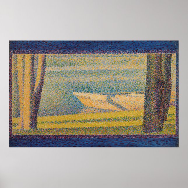 Póster Árboles de barcos amarrados (Frente)