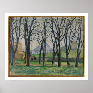 Póster Árboles de castaña de Paul Cezanne el en Jas de