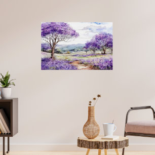 Póster Árboles de Jacaranda en Maui