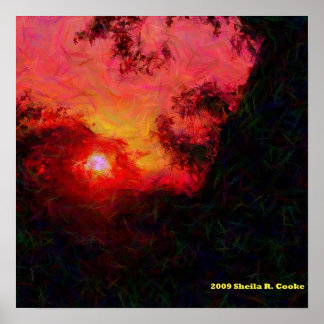 Póster Árboles de la noche