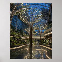 Póster Árboles de Luz para Jardines Interiores Futuristas