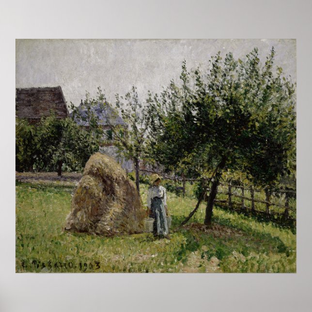 Póster Árboles de manzana en Eragny | Sunny Morning (Frente)