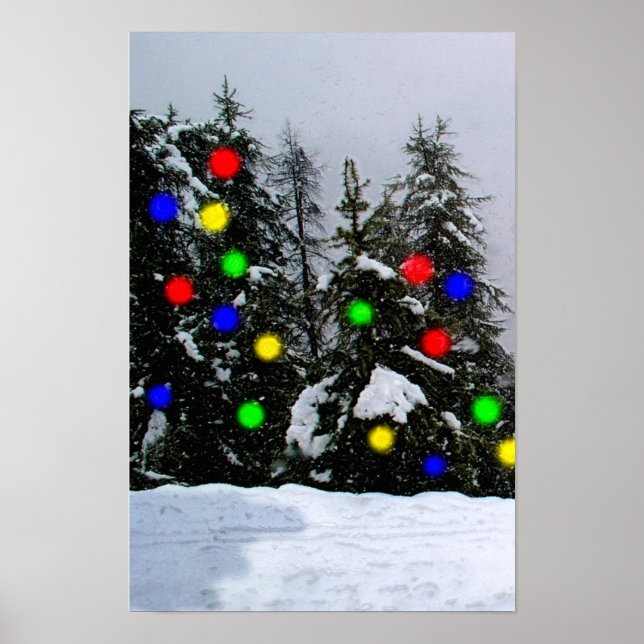 Póster árboles de Navidad (Frente)