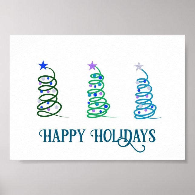 Póster árboles de Navidad (Frente)