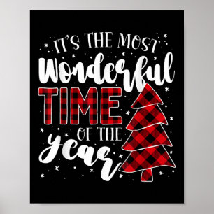 Póster Árboles de Navidad es el momento más maravilloso d