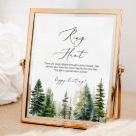 Póster Árboles de pino evergreen anillo caza juego de duc