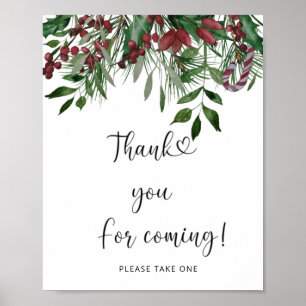 Póster Árboles de pino Gracias por venir