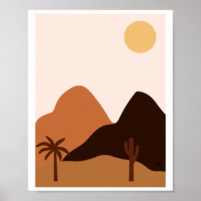 Póster Árboles de plantas montañosas (Frente)