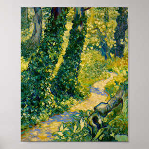 Póster Árboles de Van Gogh con hiedra Hospital de St Paul