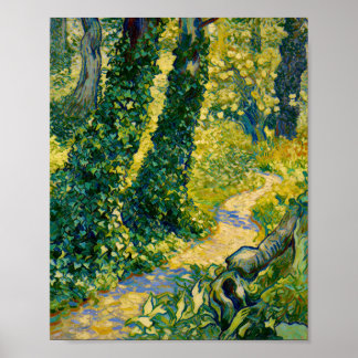 Póster Árboles de Van Gogh con hiedra Hospital de St Paul