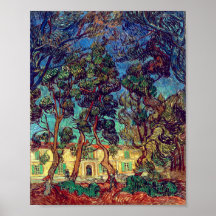 Árboles en el jardín del hospital | Van Gogh |