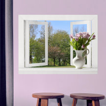 Árboles en primavera - Abrir vista de ventana con