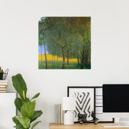 Póster Árboles frutales por Gustav Klimt, Art Nouveau vin