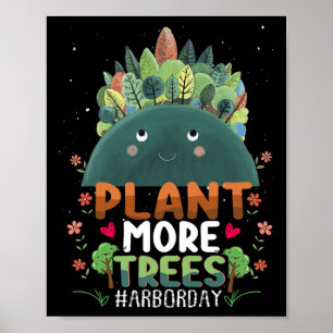 Póster Árboles vegetales Árboles más grandes Día de la Ti
