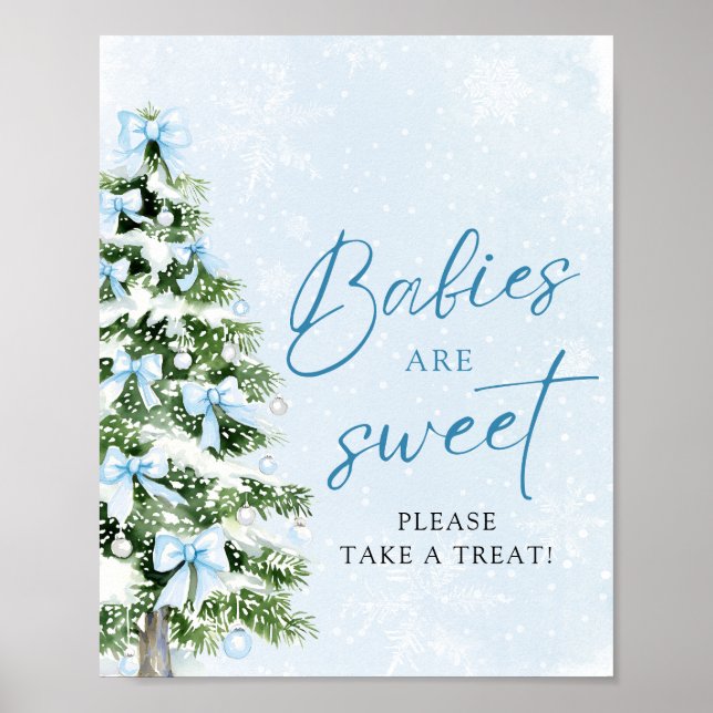 Póster Arbolito De Navidad Con Lazos Bebés Son Dulces Tom (Frente)