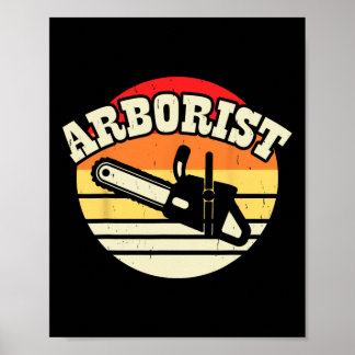 Póster Arborist Lumberjack Tree Climber Cutter Trimmer Tr