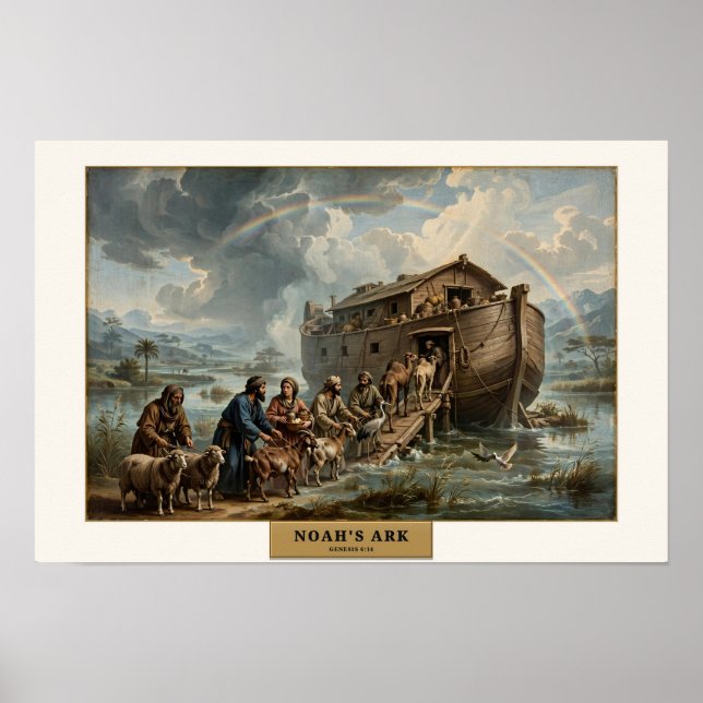 Póster Arca de Noé — Al estilo de Da Vinci (Frente)