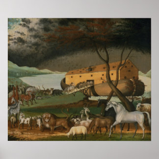 Póster Arca de Noé de Edward Hicks ~ Circa 1846