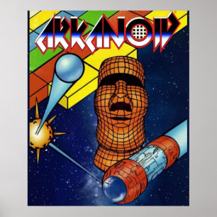 Póster Arcade Arkanoid retro