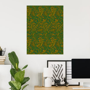 Póster Arcadia Vintage de William Morris totalmente sin c