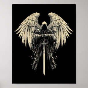 Póster Arcángel Gabriel Ángel Cristiano Guerrero Católico