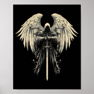 Póster Arcángel Gabriel Ángel Cristiano Guerrero Católico
