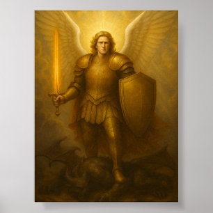Póster Arcángel Michael - Protector divino de la luz