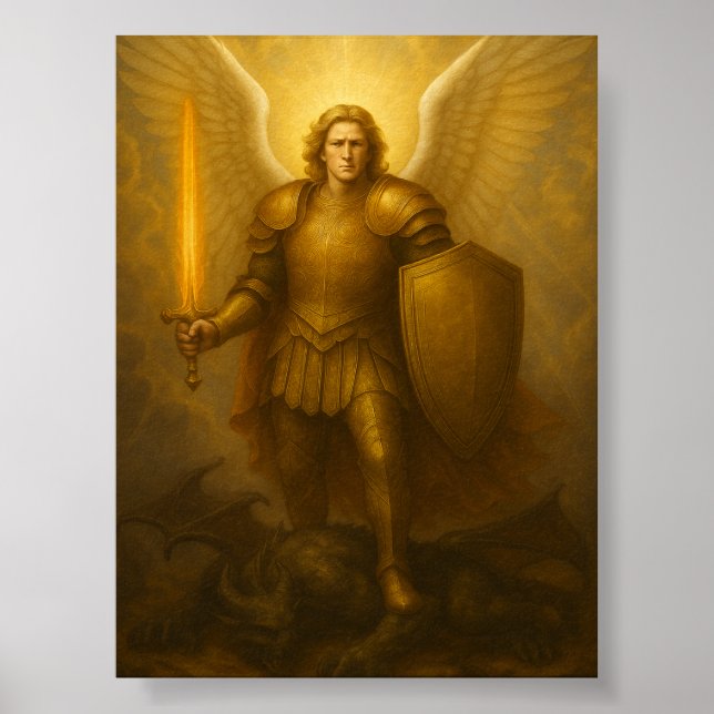 Póster Arcángel Michael - Protector divino de la luz (Frente)